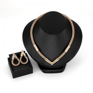 waterdrop theme simple design high fashion 2 pcs fashion jewelry set waterdrop theme