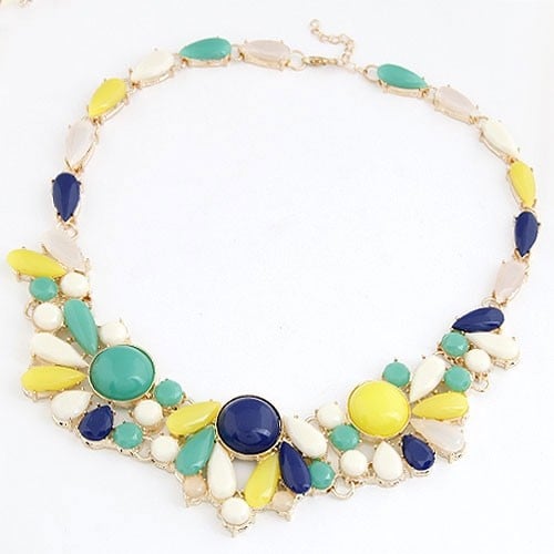 Summer Fashion Assorted Candy Color Combo Necklace