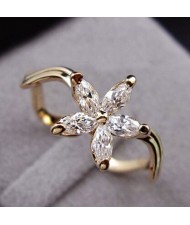 Elegant Slim Simple Design 18K Rose Gold Ring