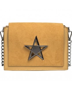 5 Colors Available Alloy Pentagram Decorated Dull Polish Texture Women Handbag/ Shoulder Bag