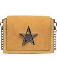 5 Colors Available Alloy Pentagram Decorated Dull Polish Texture Women Handbag/ Shoulder Bag