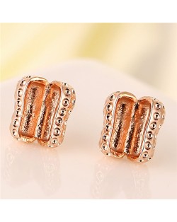 Opened Peanut Design Fashion Ear Studs - Rose Gold