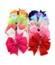 (20 pcs Per Unit) Fishtail Bowknot Fabric Tape Baby/ Toddler Hair Clip