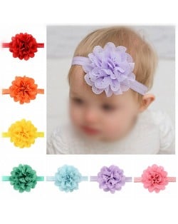 (16 pcs Per Unit) Wavy-edge Hollow Style Big Flower Baby Fashion Hair Band