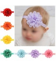 (16 pcs Per Unit) Wavy-edge Hollow Style Big Flower Baby Fashion Hair Band