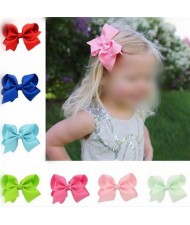 (20 pcs Per Unit) Simple Handmade Bowknot Baby Fashion Hair Clip
