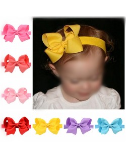 (20 pcs Per Unit) Dimensional Flower Style Bowknot Baby/ Toddler Fashion Hair Band