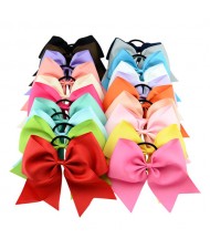 (20 pcs Per Unit) Candy Color Thread Tape Bowknot Toddler Fashion Elastic Hair Band