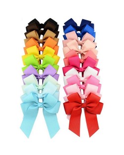 (20 pcs Per Unit) Bowknot with Ribbon Baby Fashion Hair Clip