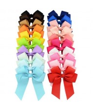 (20 pcs Per Unit) Bowknot with Ribbon Baby Fashion Hair Clip