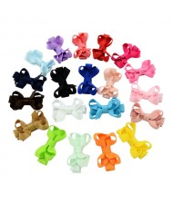 (20 pcs Per Unit) Handmade Twist Weaving Bowknot Baby Fashion Hair Clip