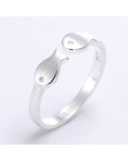 Pisces Theme Open-end Alloy Fashion Ring