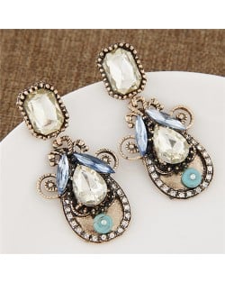 Graceful Ladybug Design Fashion Earrings - White