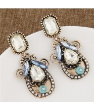 Graceful Ladybug Design Fashion Earrings - White