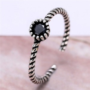 Studs Flower with Spiral Joints Design Vintage Fashion Ring