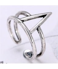 Vintage Atistic Irregular Geometric Design Fashion Ring