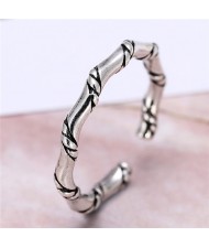 Coarse Chain and Joints Mix Design Open-end Fashion Ring