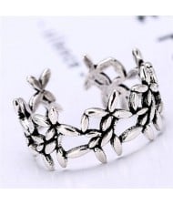 Vintage Flower Cluster Open-end Fashion Ring
