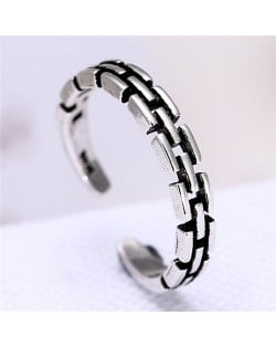 Watchband Design Silver Fashion Ring