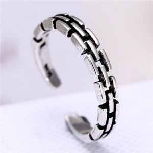 Watchband Design Silver Fashion Ring