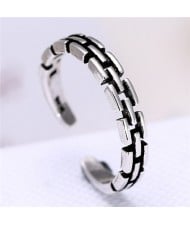 Watchband Design Silver Fashion Ring