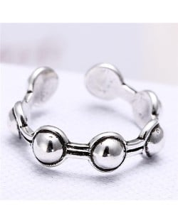 Vintage Studs Fashion Open-end Silver Ring
