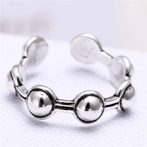Vintage Studs Fashion Open-end Silver Ring