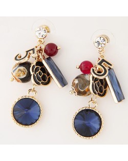 Assorted Fashion Elements Pendant Design Costume Earrings