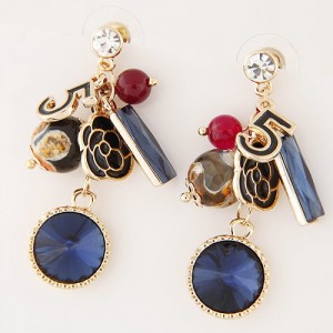 Assorted Fashion Elements Pendant Design Costume Earrings