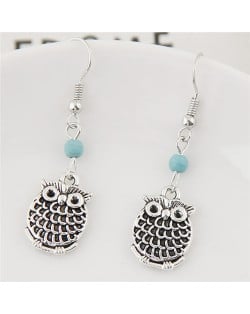 Cute Vintage Night Owl Pendant Fashion Earrings