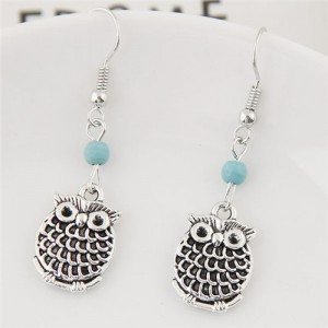 Cute Vintage Night Owl Pendant Fashion Earrings