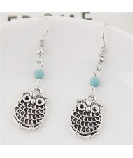 Cute Vintage Night Owl Pendant Fashion Earrings
