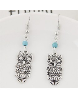 Vintage Style Classic Night Owl Pendant Fashion Earrings