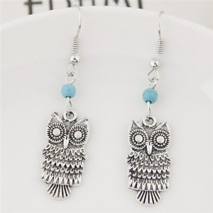 Vintage Style Classic Night Owl Pendant Fashion Earrings