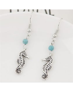 Vintage Seahorse Pendant Fashion Earrings