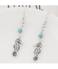 Vintage Seahorse Pendant Fashion Earrings
