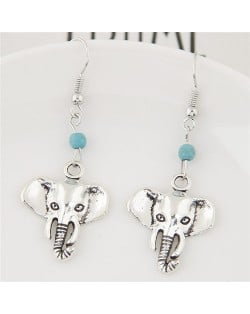 Vintage Elephant Heads Fashion Earrings