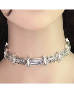 Punk Style Fashion Engraving Necklet