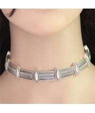 Punk Style Fashion Engraving Necklet