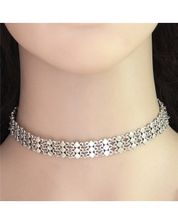 Punk Style Studs Chain Pattern Alloy Fashion Necklet