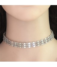 Punk Style Studs Chain Pattern Alloy Fashion Necklet