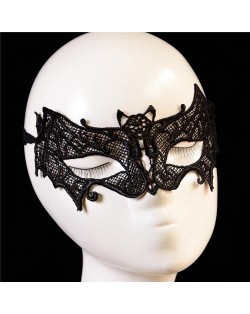 Bat Shape High Fashion Costume Black Lace Mask