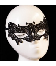 Bat Shape High Fashion Costume Black Lace Mask