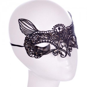High Fashion Fox Face Hollow Black Lace Mask/ Masquerade
