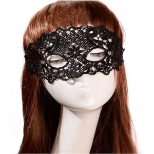 Vintage Hollow Floral Pattern Party Black Lace Masquerade