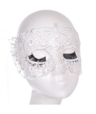 Propitious Clouds Cutout Design White Lace Mask