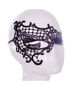 Butterfly Inspired Asymmetric Design Party Costume Black Lace Mask