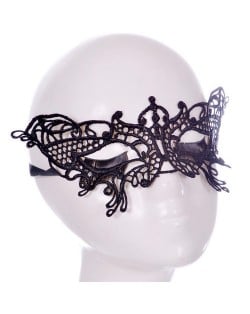 Gorgeous Butterfly Design Black Lace Mask
