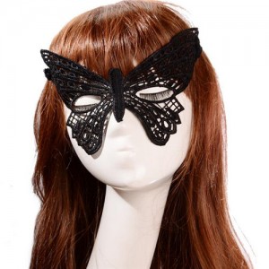Exaggerating Butterfly Design Black Lace Mask