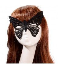 Exaggerating Butterfly Design Black Lace Mask